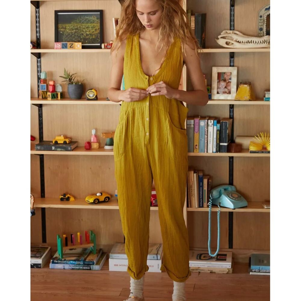 Out From Under Rhea Button Front Jumpsuit -Small - Picture 3 of 7